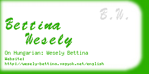 bettina wesely business card